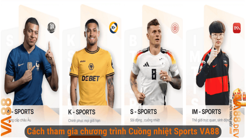 Cách tham gia chương trình Cuồng nhiệt Sports VA88